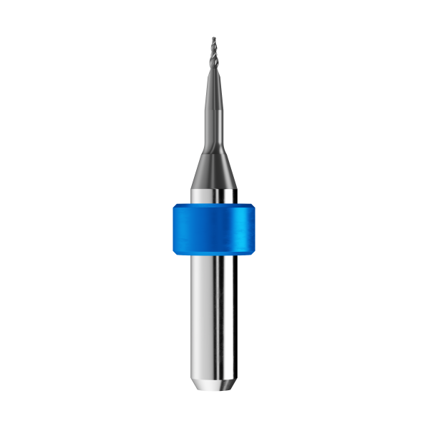 T20 - VHM-Radiusfräser Ø0,6mm, optimiert für die CoCr, Titan-Bearbeitung