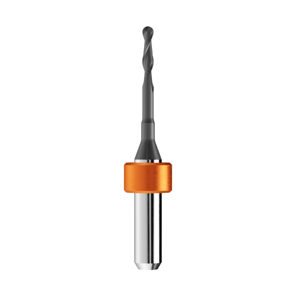 T11/T13 - VHM-Radiusfräser Ø2,5mm, optimiert für die Zirkonoxid, PMMA, Wachs-Bearbeitung