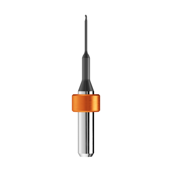 T12 - solid carbide ballnose end mill Ø1mm, optimized for machining PMMA, PEEK, wax