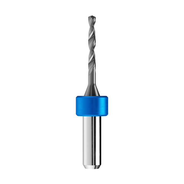 T80 - solid carbide twist drill Ø2,5mm, optimized for machining CoCr, titanium