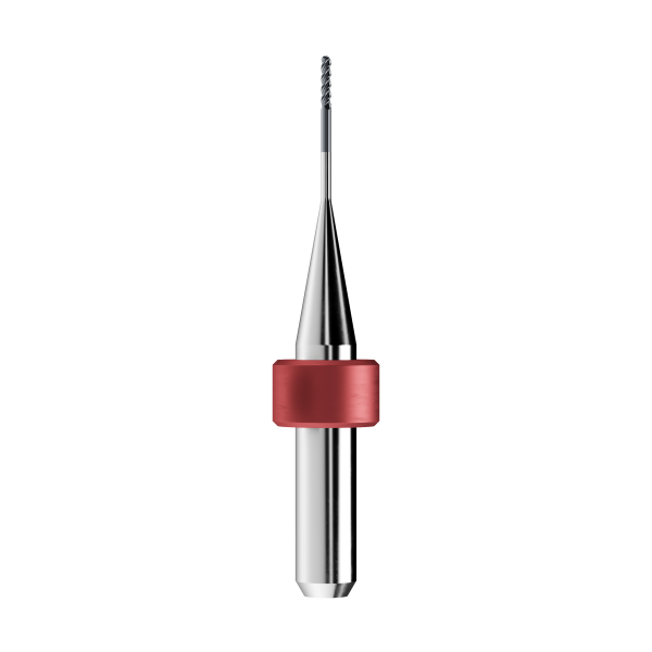 T14/T41/T51 - solid carbide ballnose end mill Ø1mm, optimized for machining zirconium oxide