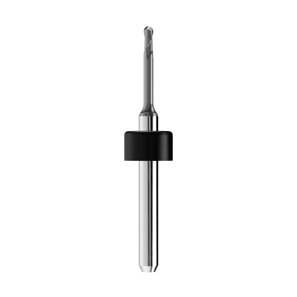 T3/T8 - solid carbide ballnose end mill Ø1,5mm, optimized for machining CoCr, titanium