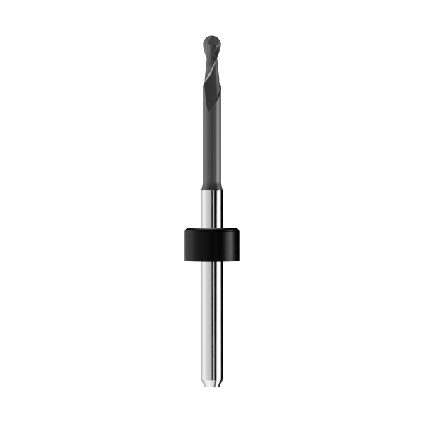 T11 / T13 - solid carbide ballnose end mill Ø2,5mm, optimized for machining zirconium oxide, PMMA, wax