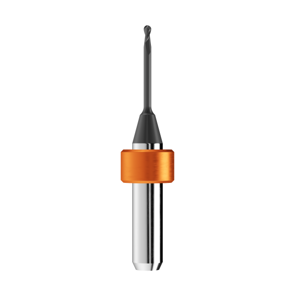 T16 - solid carbide ballnose end mill Ø1,5mm, optimized for machining zirconium oxide, PMMA, wax