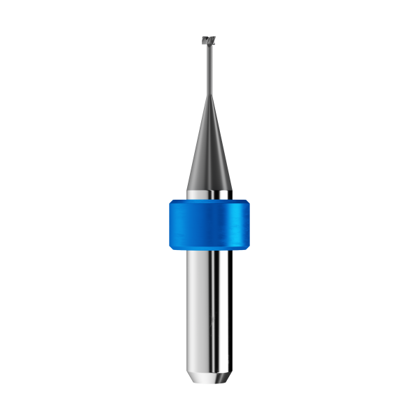 T124 - solid carbide T-slot tool Ø2mm, optimized for machining CoCr, titanium