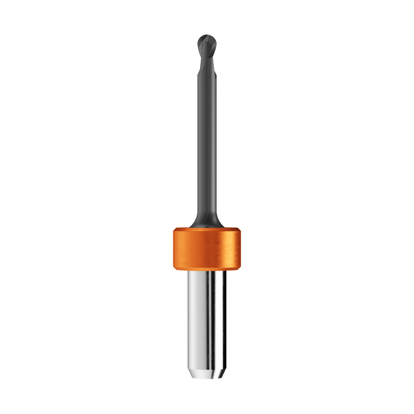 T34 - solid carbide ballnose end mill Ø3mm, optimized for machining zirconium oxide, PMMA, wax