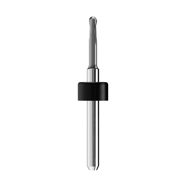 T2/T7 - solid carbide ballnose end mill Ø2mm, optimized for machining CoCr, titanium