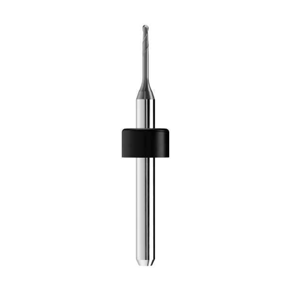 T4/T9 - solid carbide ballnose end mill Ø1mm, optimized for machining CoCr, titanium